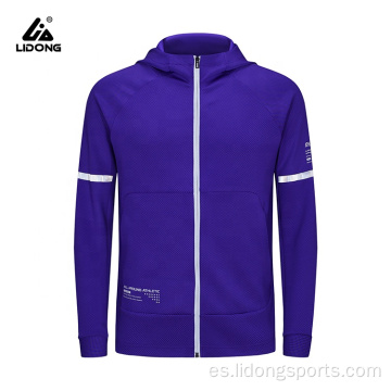 Sports Gym Gym Fitness Running Cape Chaqueta con cala reflectante Soodies